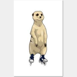 Meerkat Inline skating Roller skates Posters and Art